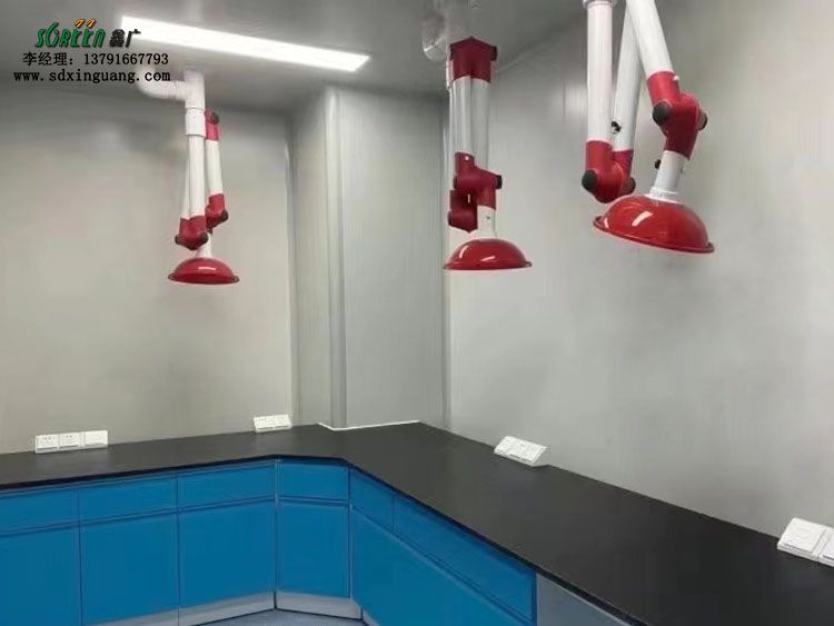 山東鑫廣化驗室操作臺 實驗室用PP三節萬向抽氣罩/PP抽風罩